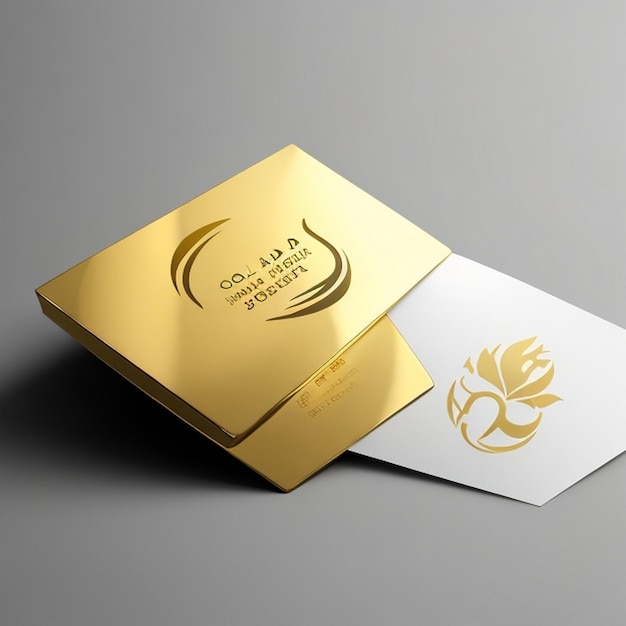 Photo gold foil logo mockup