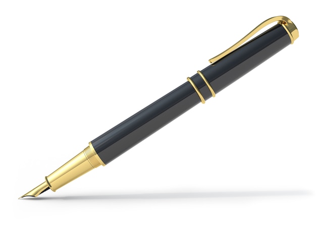 Золотая перьевая ручка