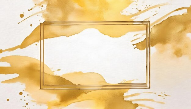 Photo gold frame watercolor pattern background