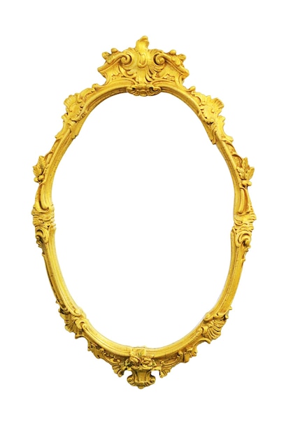 gold frame on white background
