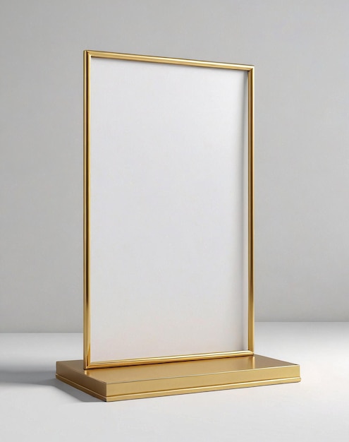 a gold frame on a white background