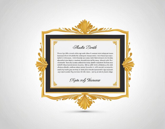 a gold frame with a black border