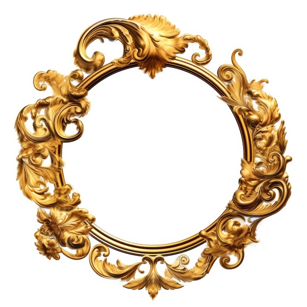 Gold frame with decorations