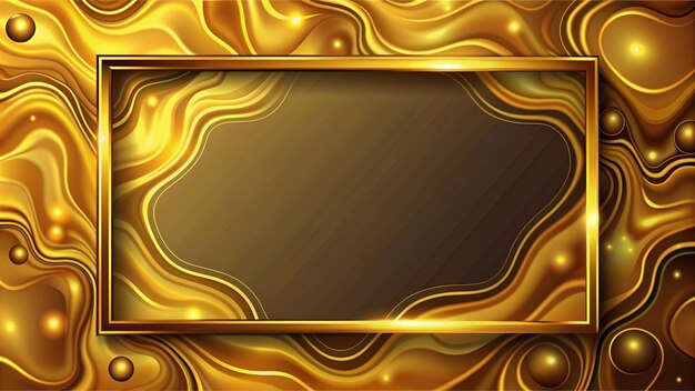 gold frame with a gold background free vector
