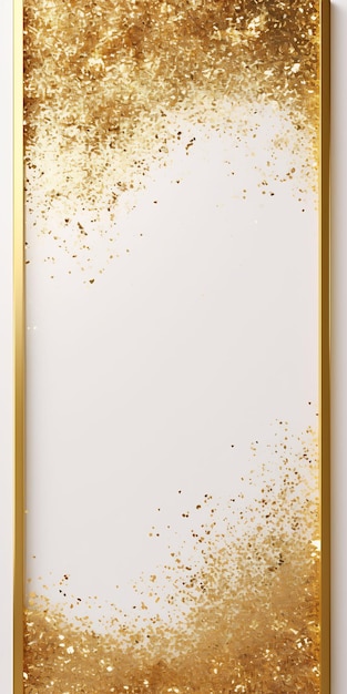 gold frame with a gold glittery pattern