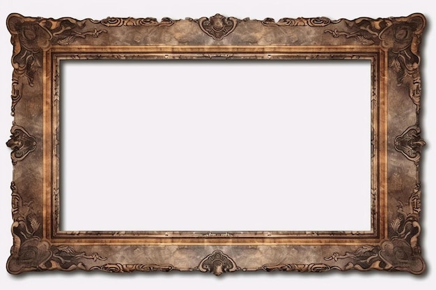 Photo a gold frame with a picture frame that says 