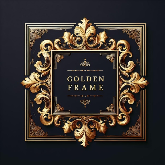 золотая рамка с изображением золота в рамке с золотыми надписями