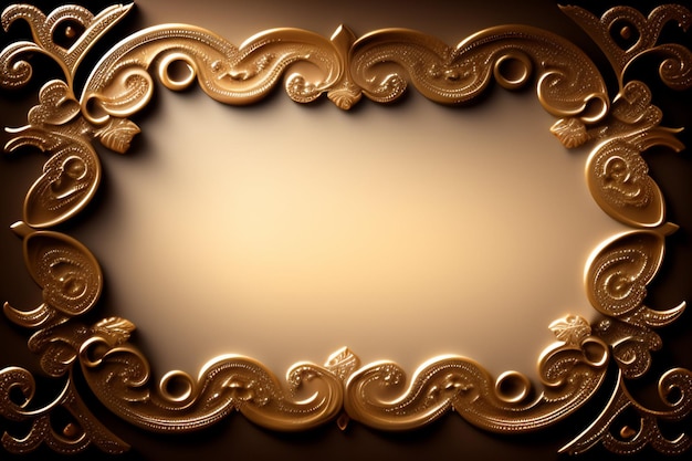 A gold frame with the word love on it