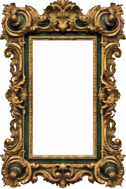 A gold framed picture mockup