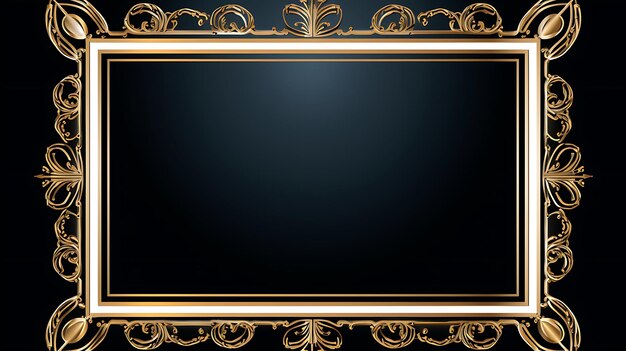 a gold framed picture with a gold frame