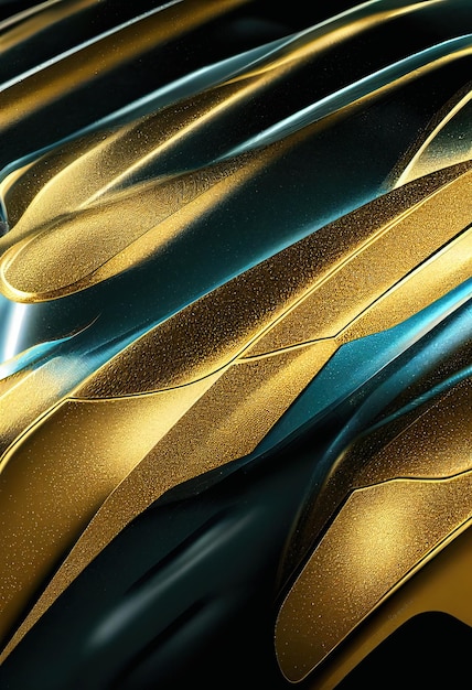 Gold futuristic pattern generated by artificial intelligence