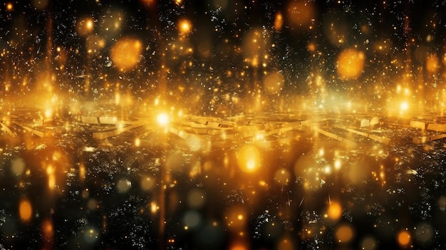 Gold glitter background Generative AI