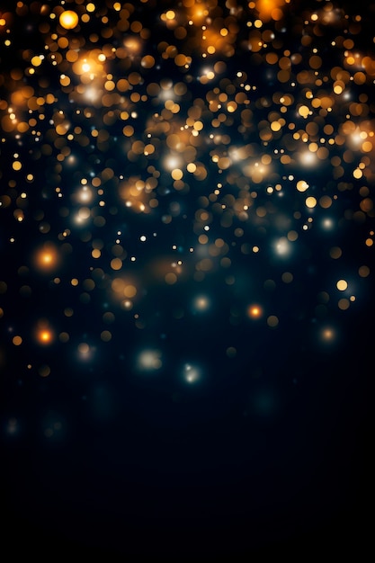 Gold Glitter on a Black Background