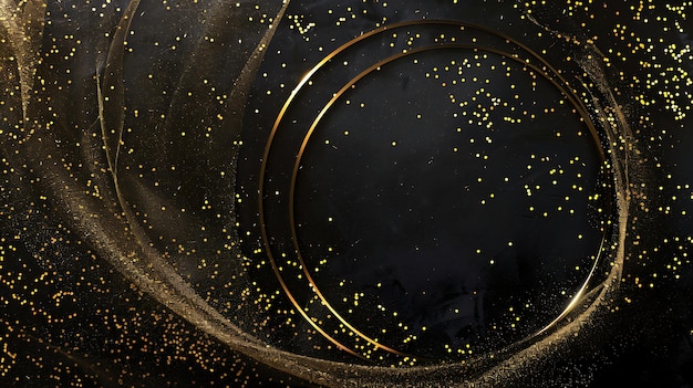 gold glitter circle background