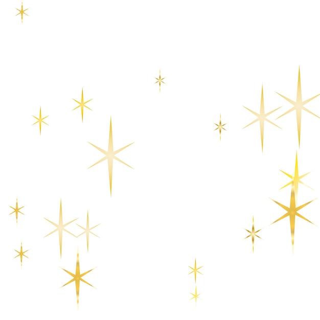 Gold glitter dust confetti magic shining sparkles scatter vector Starry festive decor