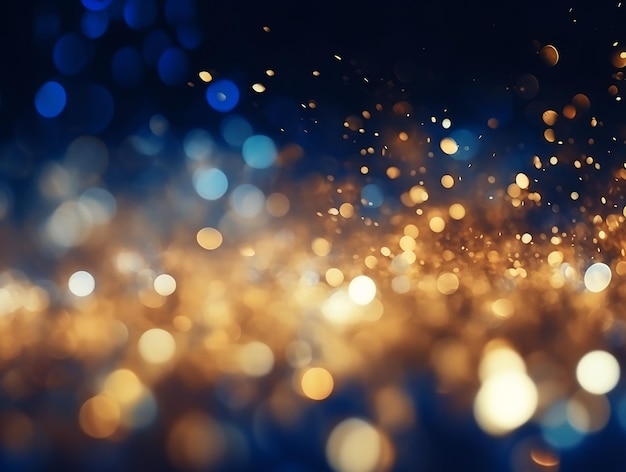 Gold Glitter Lights Abstract Background