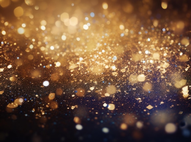Gold Glitter and sparkles background lights and bokeh effects festive wallpaper