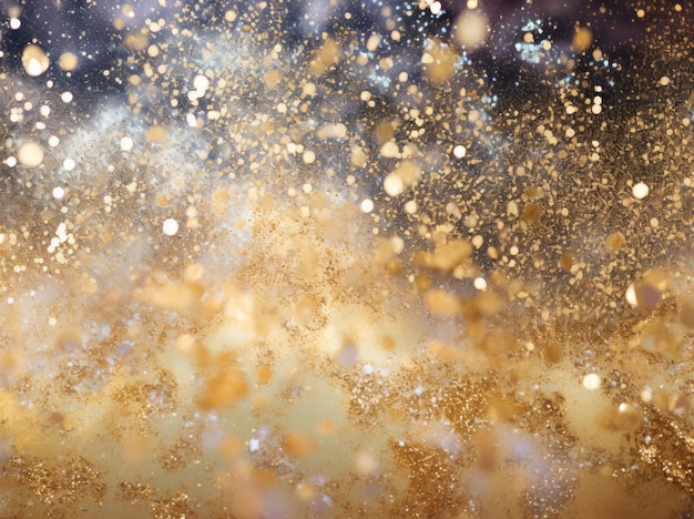 Gold Glitter and sparkles background lights and bokeh effects festive wallpaper