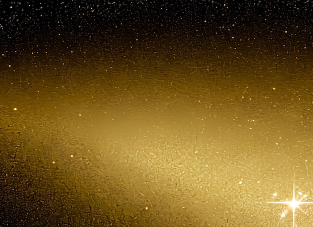 Gold Glitter Stars Background