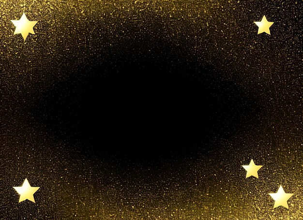 Gold Glitter Stars Background