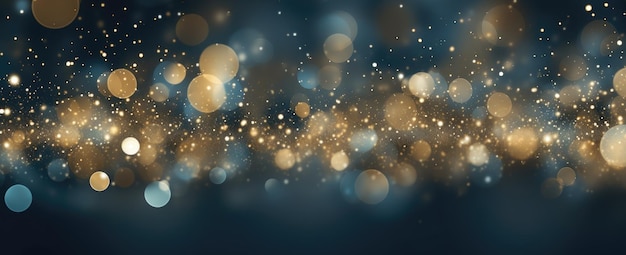 Gold glitter texture abstract banner background Christmas backdrop Generative AI