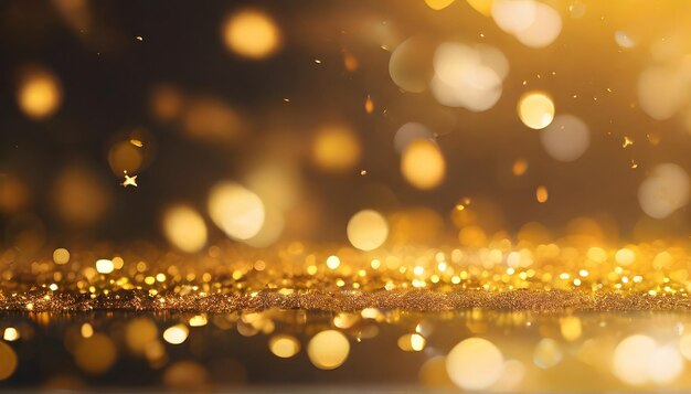 Photo gold glitters are a symbol of the new year