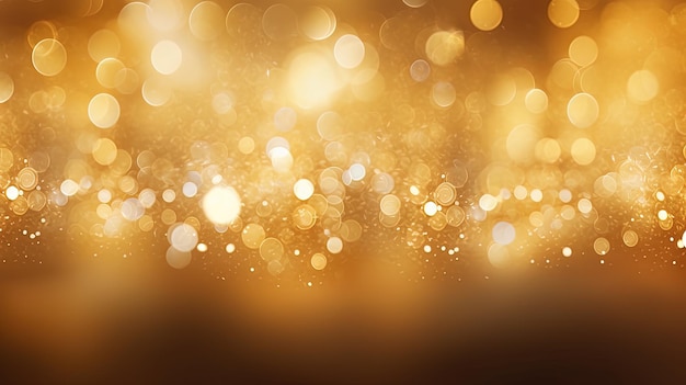 Gold glitters background shimmering blur spot lights Bokeh Shiny gold light background texture