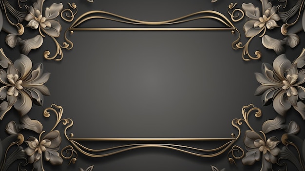 gold and gray ornamental frame