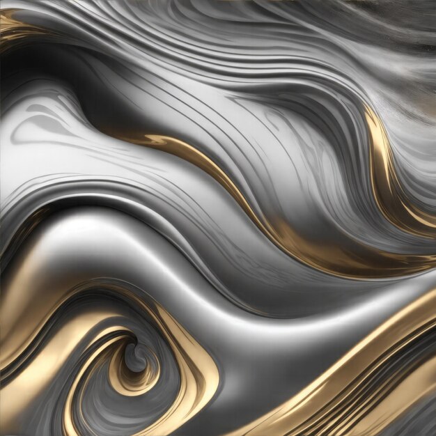 Gold and Gray waves abstract luxury background