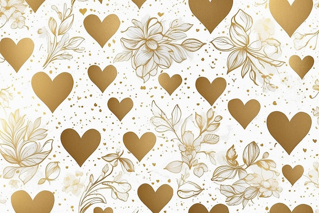 Gold heart background