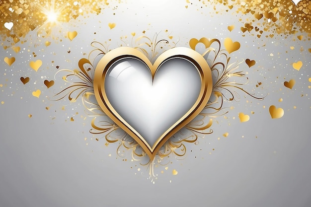 Gold heart background