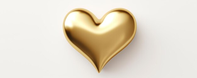 Photo gold heart isolated on background flat lay vecor illustration ar 52 v 52 job id cbd6e1411a5f4fc3bf9d