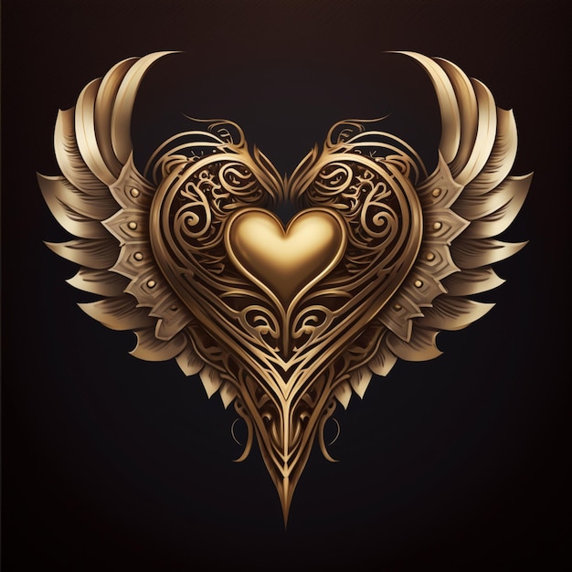 24 k gold hearts with wings - Imgflip