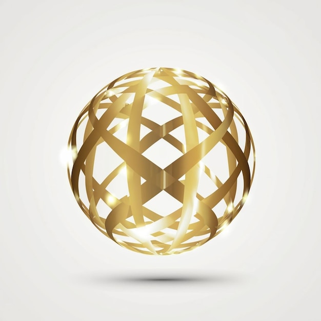 Photo gold hollow sphere