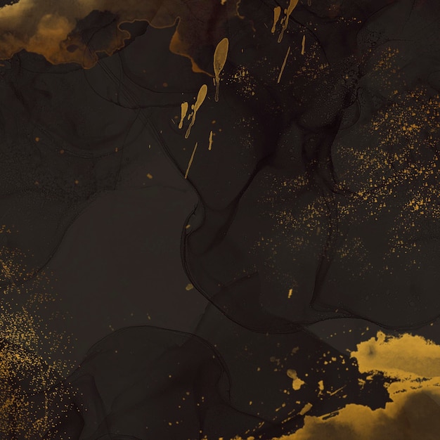gold ink starry background