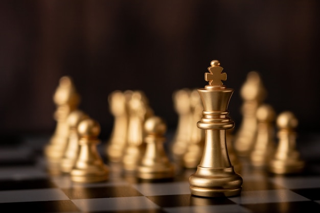 gold king is the leader standing front