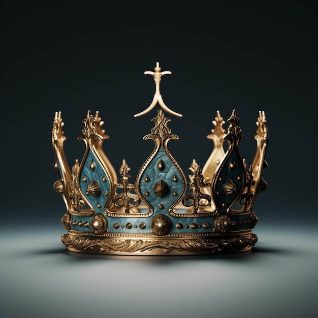 A gold king's crown isolated against a white background in the