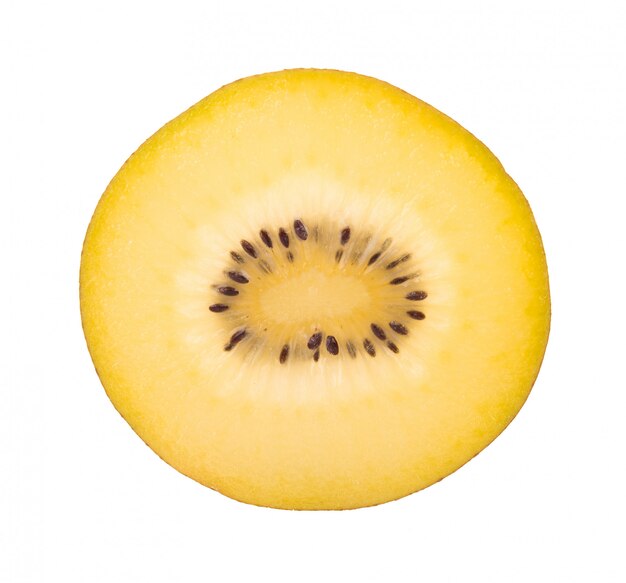 Gold kiwi fruit isolated on white background