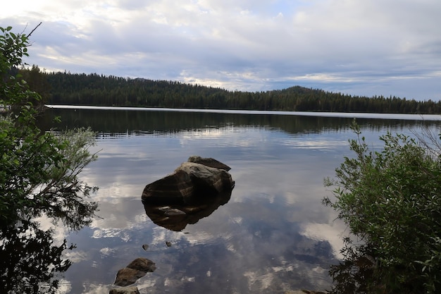 Photo gold lake at eureka plumas forest lake basin california