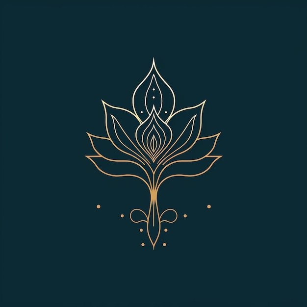 a gold leaf design with a design that says " flower ".