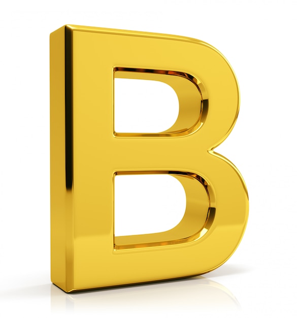 Gold letter B