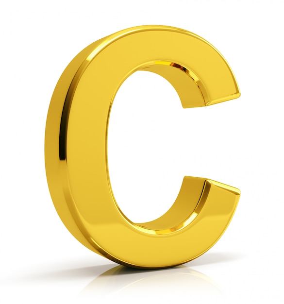 Gold letter C