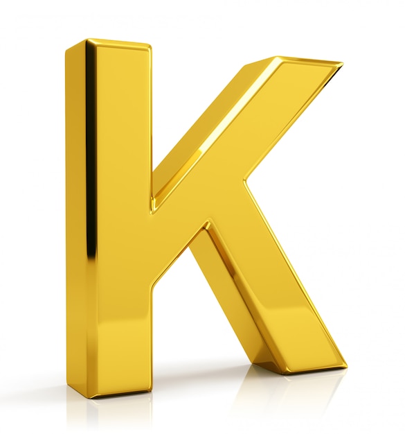 Gold letter K