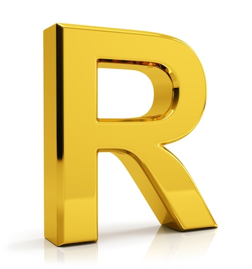 Premium Photo | Gold letter r