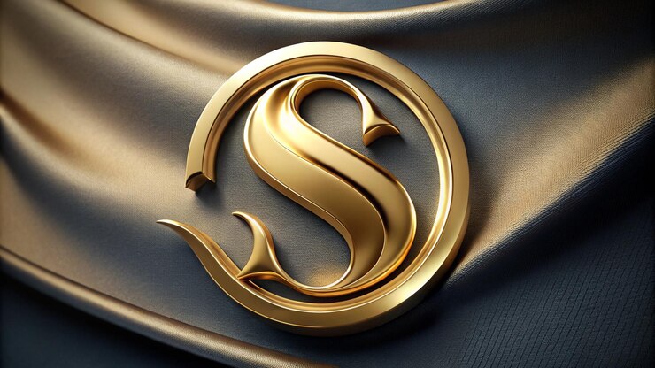 Фотография золотая буква " s " на черном фоне