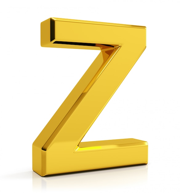 Gold letter Z