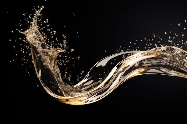 gold liquid splash flowing art