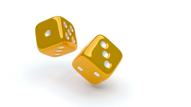 Gold Ludo Dice