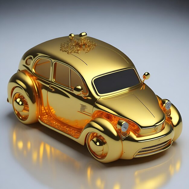 Gold Made Toy Car