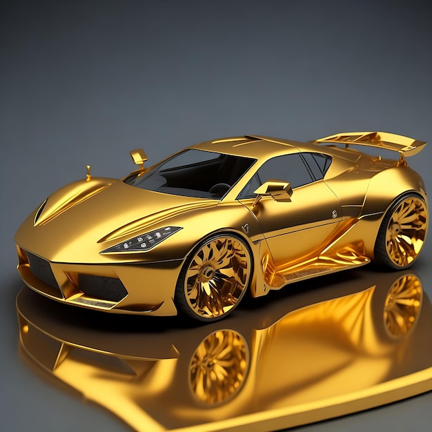 Gold Made Toy Car